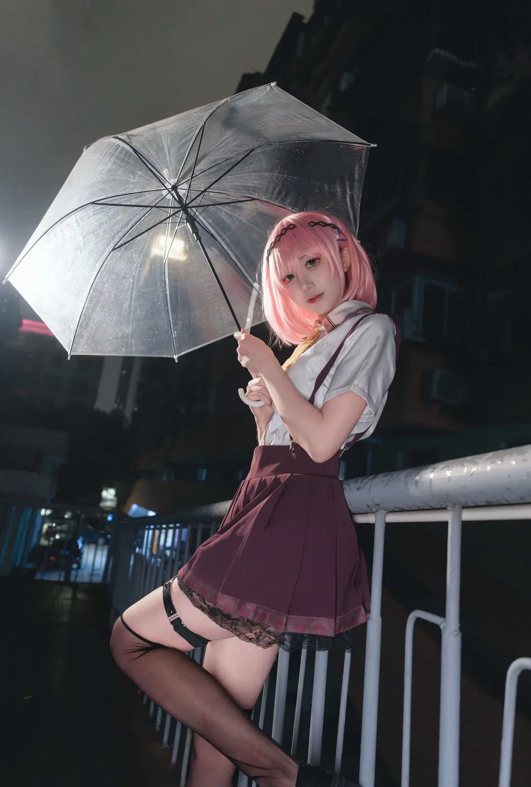 [Tanikaze Amane cosplay] Angel Beats! An Encounter in the Rainy City Night by 配角一奈 - Image 2