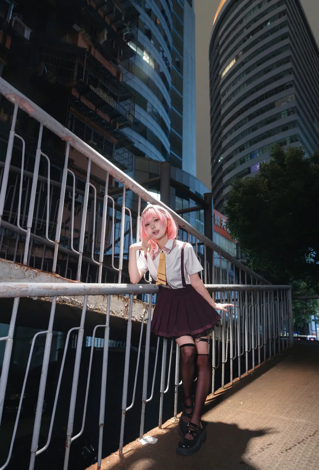 [Tanikaze Amane cosplay] Angel Beats! An Encounter in the Rainy City Night by 配角一奈 - Image 3