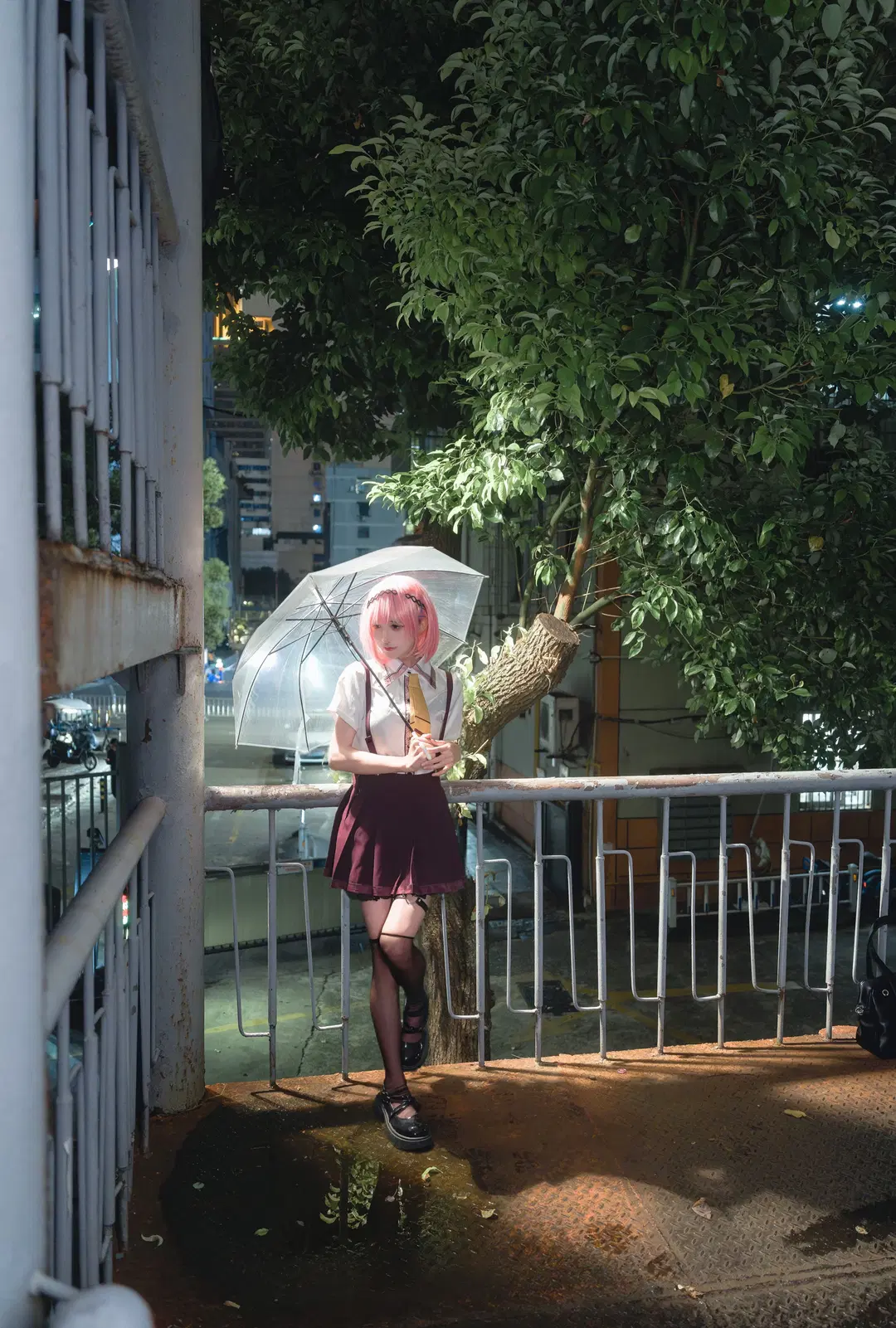 [Tanikaze Amane cosplay] Angel Beats! An Encounter in the Rainy City Night by 配角一奈 - Image 4