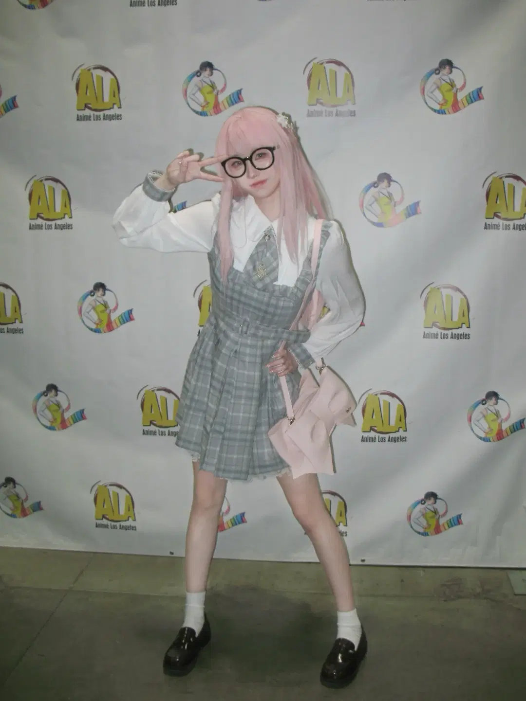 【千早愛音 コスプレ】ALAコンベンションDay4のグレーチェック柄スカート コーデ記録 - 零しずく - 2枚目