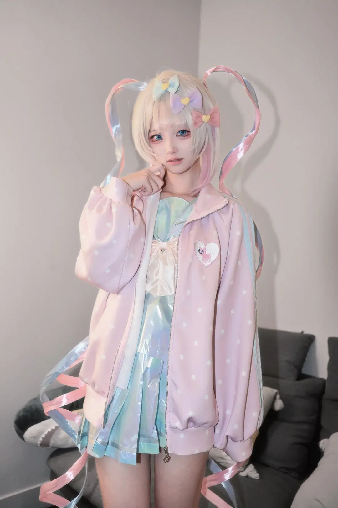 【超天酱cos】粉色星星运动服，日常与出片兼备