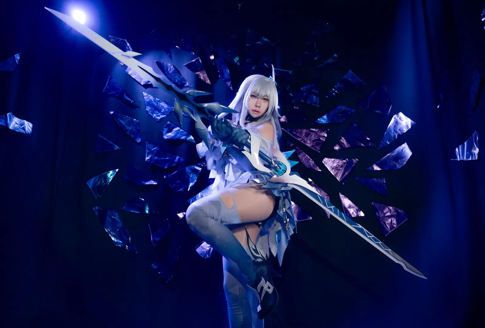 Genshin Impact, Skirk cosplay, Stockings
