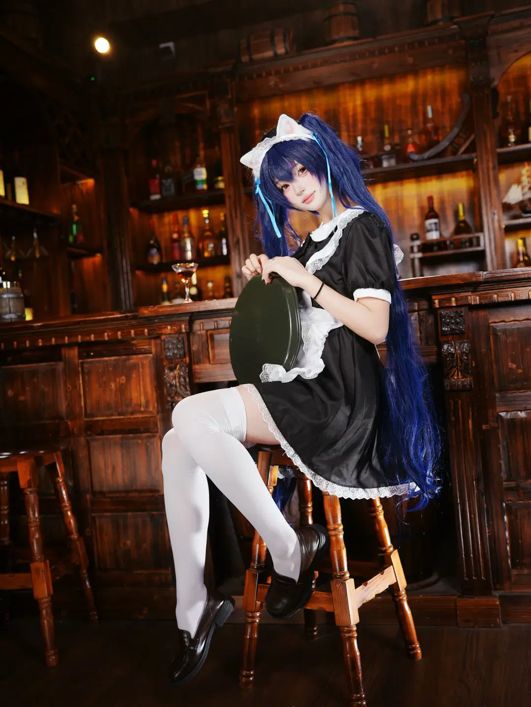 【黒見セリカ コスプレ】『ブルーアーカイブ』酒場アルバイトメイドの日常（酒場フォトセット） - 盐粒子喵 - 2枚目