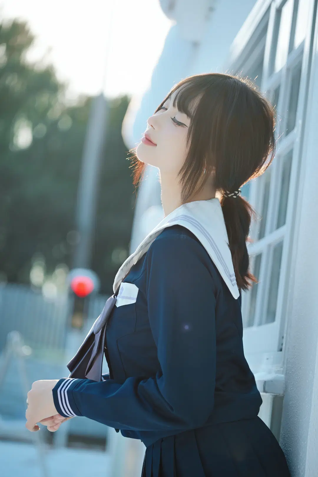 阳光下的日系水手服JK写真 - 盐粒子喵 - 第2张