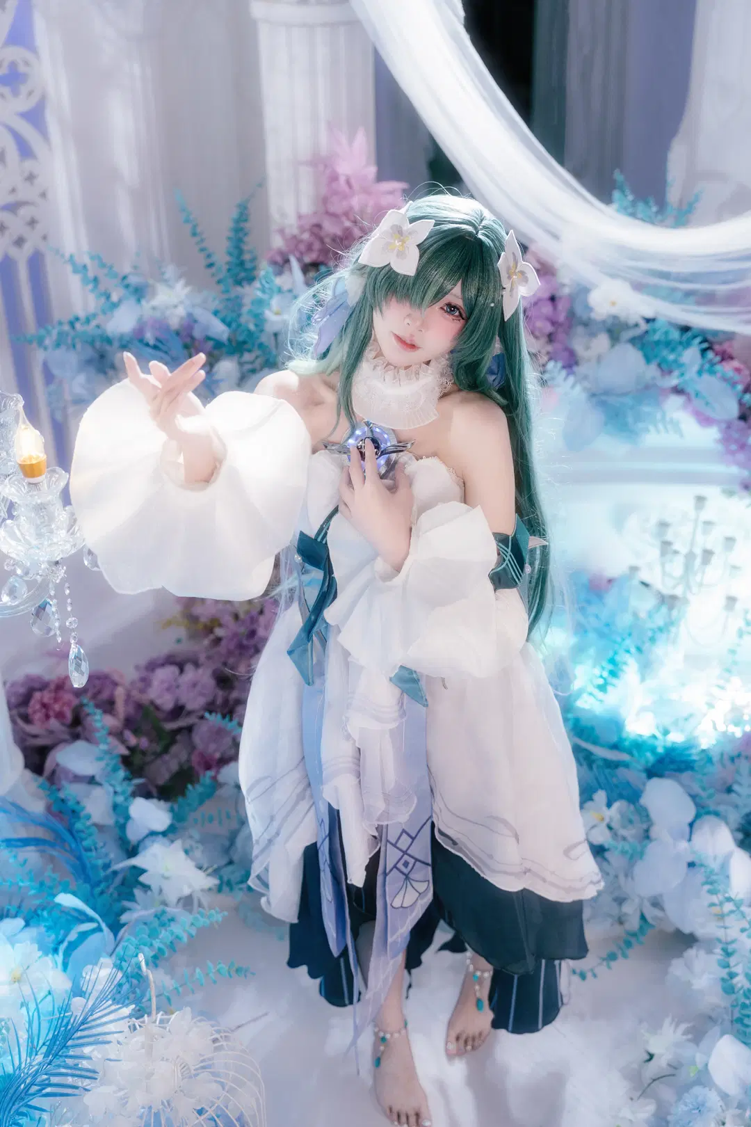 [Vodyanitsa cos] Genshin Impact Snezhnaya: A Dreamlike Tryst in a Sea of Blossoms by 瑪萨卡卡卡 - Image 3
