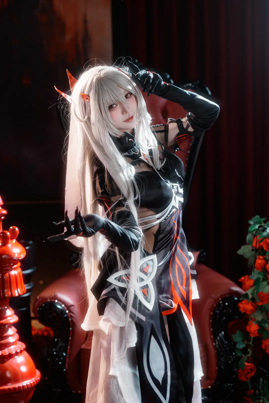 【若娜瓦cos】原神死之执政的暗黑哥特风正片 - 瑪萨卡卡卡 - 第5张