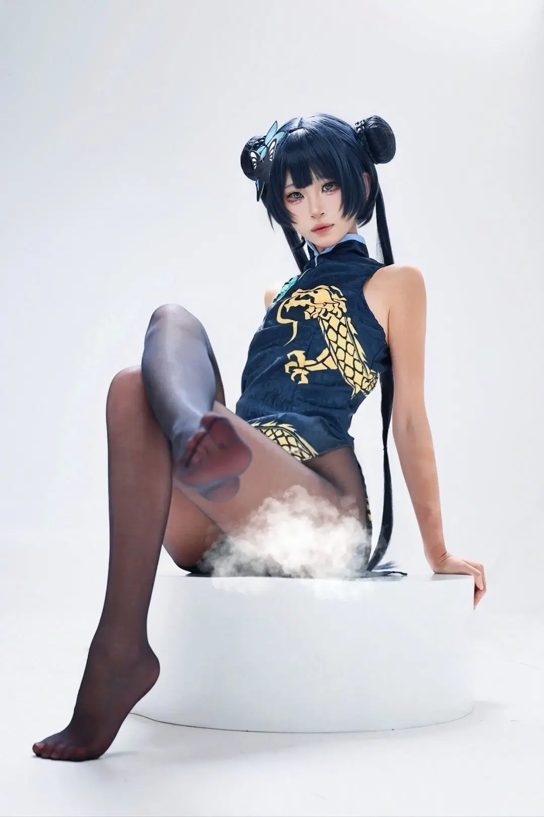 cosplay, 妃咲cos, 国风旗袍, 丝袜, 原皮妃咲
