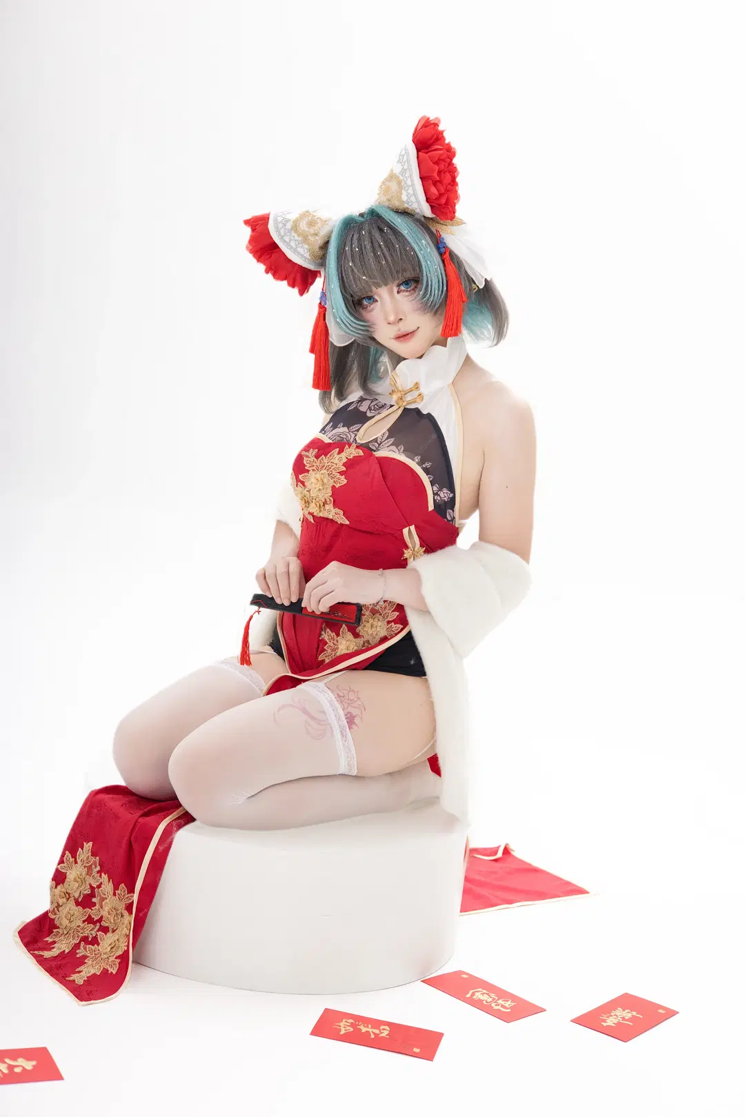 【柴郡cos】碧蓝航线新春旗袍造型，红红火火迎新年 - ㅎㅅㅎ - 第2张