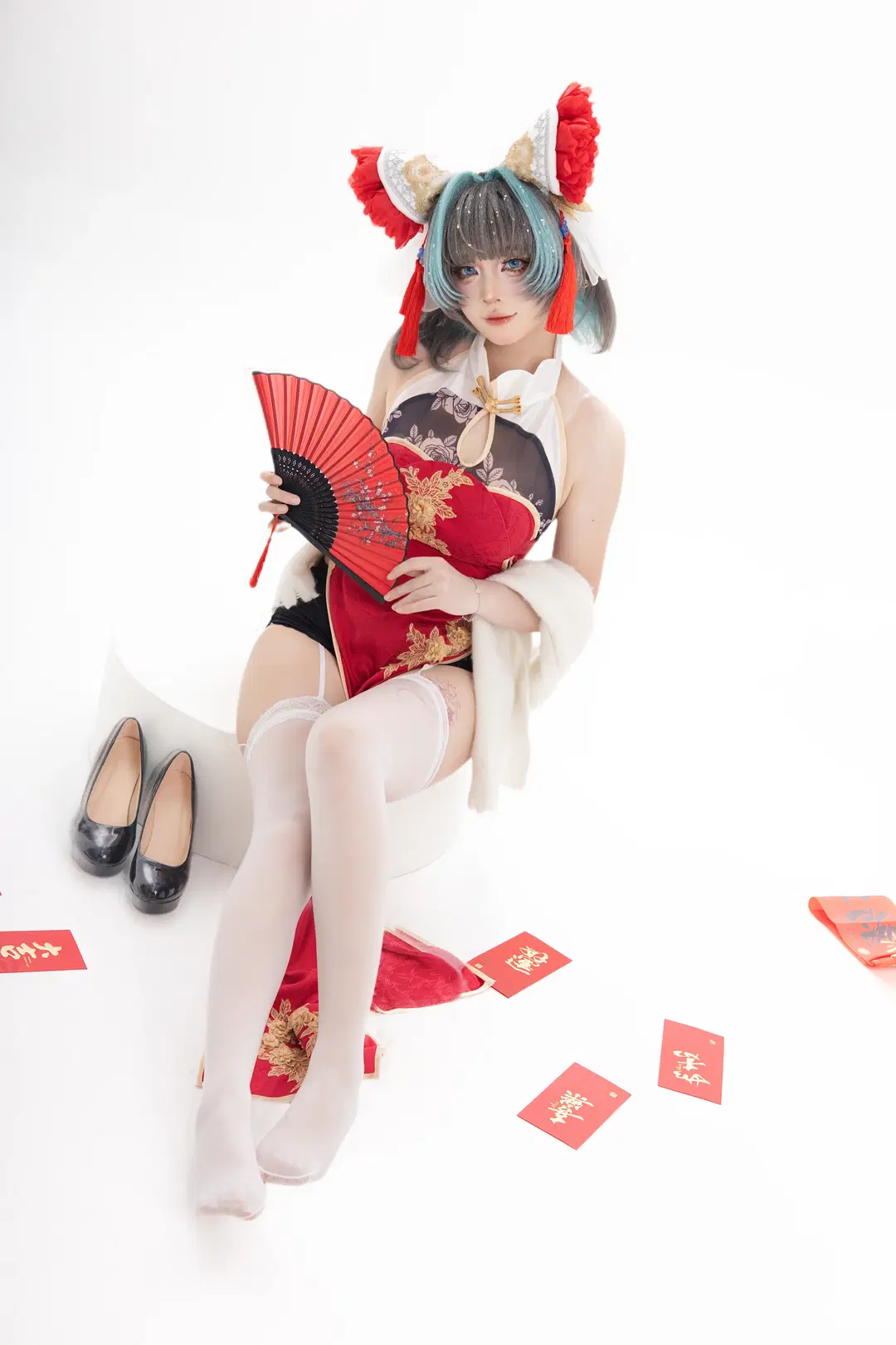 【柴郡cos】碧蓝航线新春旗袍造型，红红火火迎新年 - ㅎㅅㅎ - 第4张