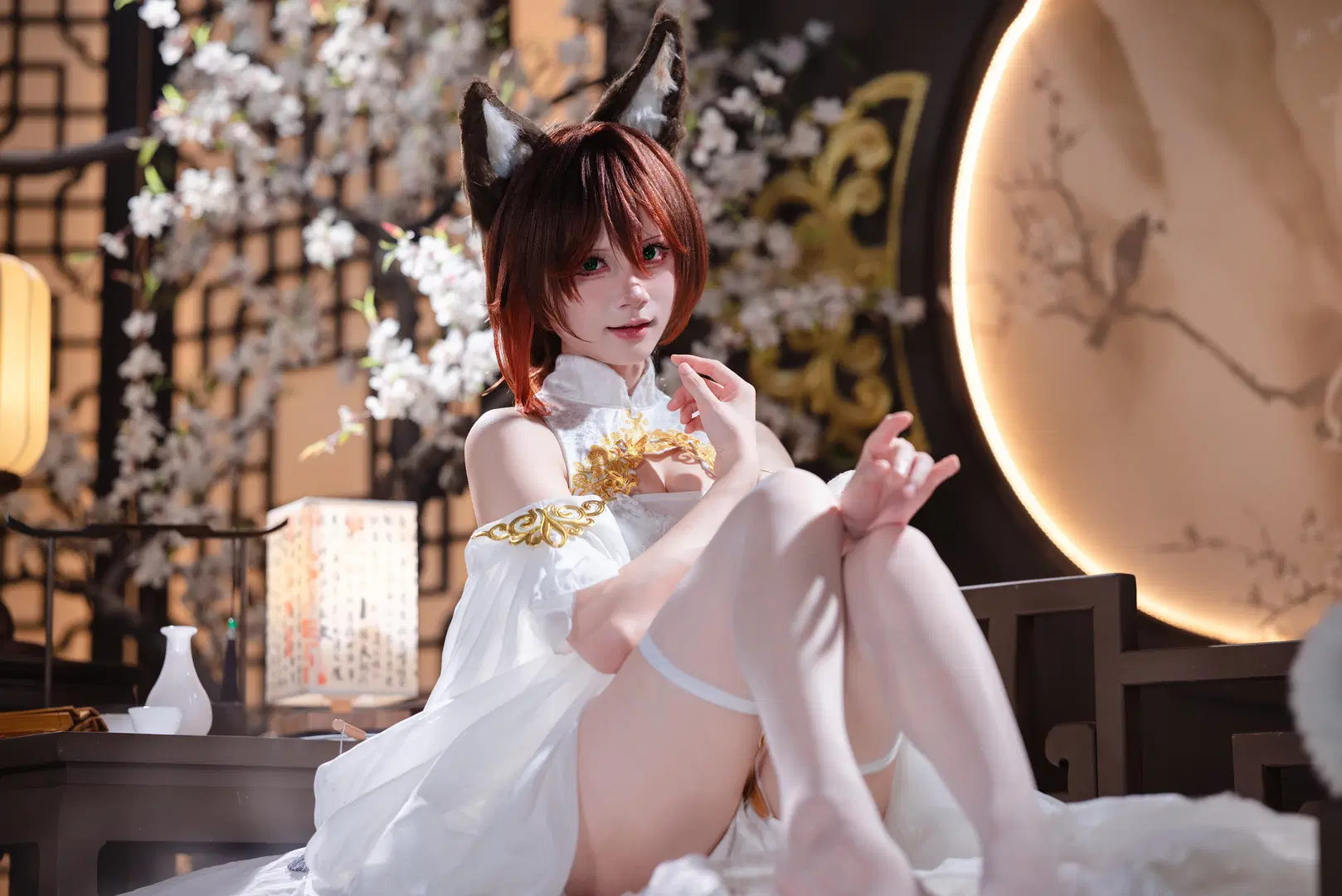 [Tingyun cosplay] Collision of Modern Chinese Qipao and Fluffy Tail by 朝三暮四 - Image 2