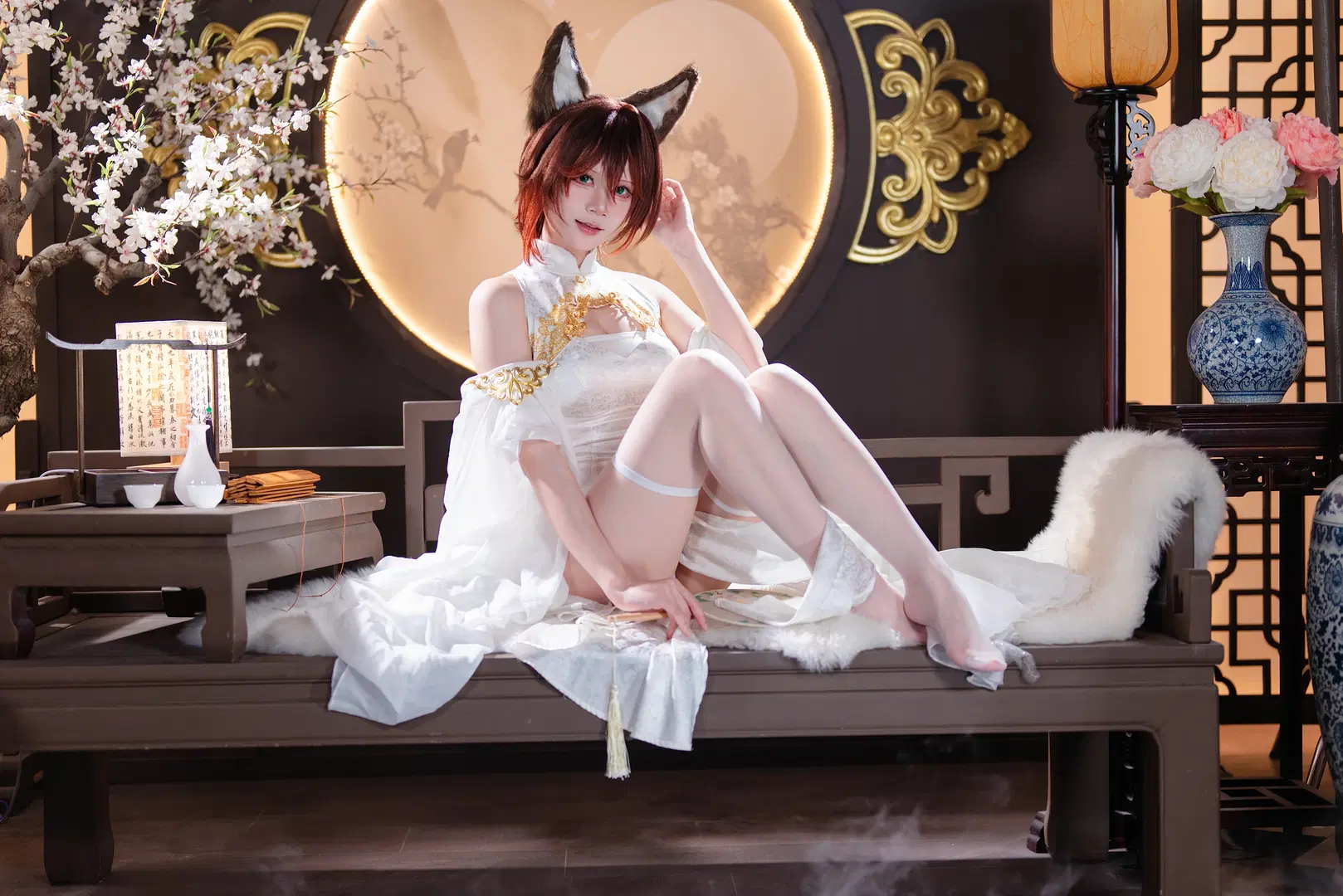 [Tingyun cosplay] Collision of Modern Chinese Qipao and Fluffy Tail by 朝三暮四 - Image 4